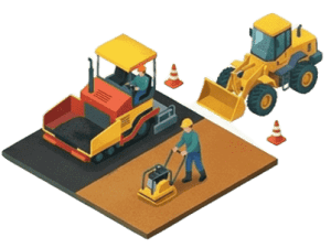 道路工事のイラスト画像